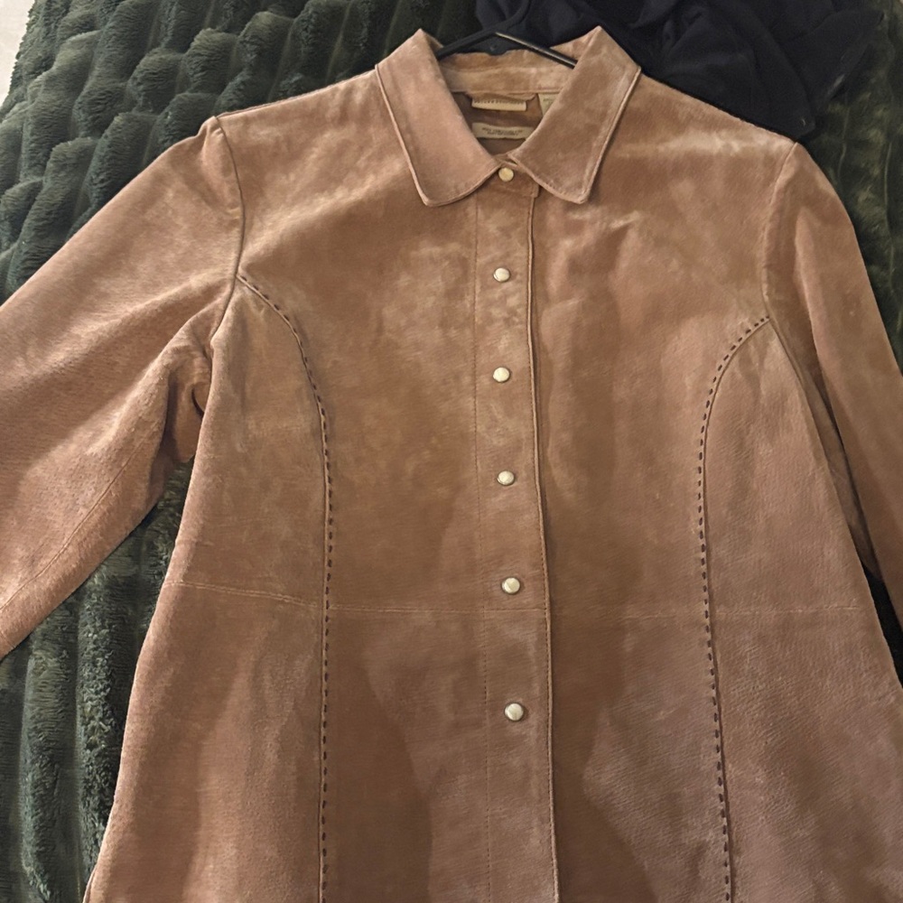 Ruff Hewn Tan Leather Jacket for Women